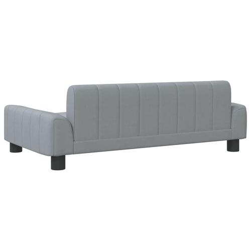 Sofa til børn 90x53x30 cm stof lysegrå