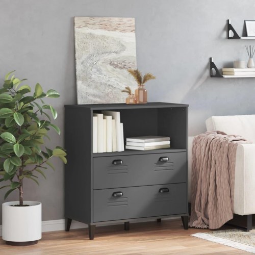 Bogskab VIKEN 80x40x90 cm konstrueret træ antracitgrå