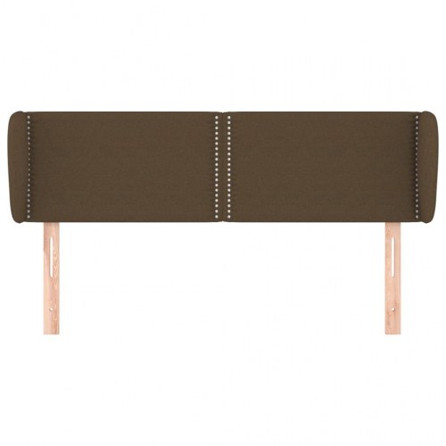 Sengegavl med kanter 147 x 23 x 78/88 cm - mørkebrun