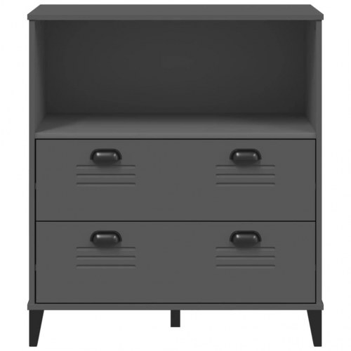 Bogskab VIKEN 80x40x90 cm konstrueret træ antracitgrå