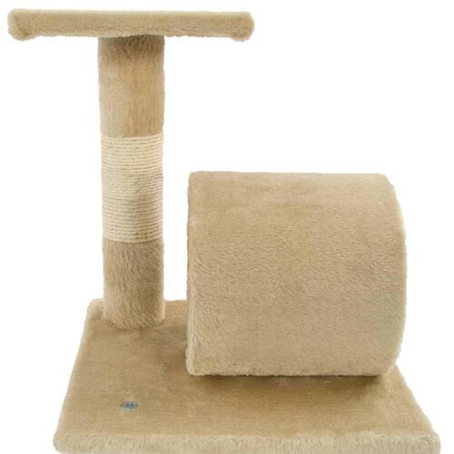 Kradsetræ til katte med sisal-kradsestolper 65 cm beige