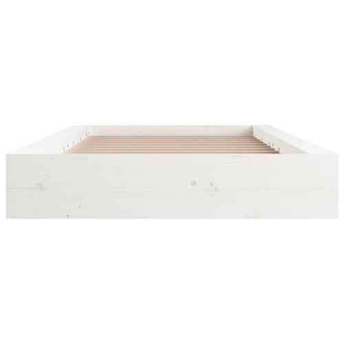 Sengeramme 120x190 cm Small Double massivt træ hvid