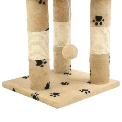 Kradsetræ til katte med sisal-kradsestolper 65 cm beige poteprint
