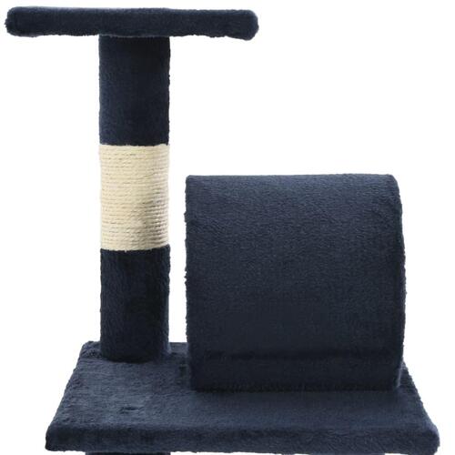 Kradsetræ til katte med sisal-kradsestolper 65 cm mørkeblå