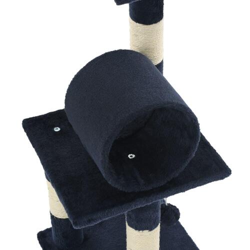 Kradsetræ til katte med sisal-kradsestolper 65 cm mørkeblå