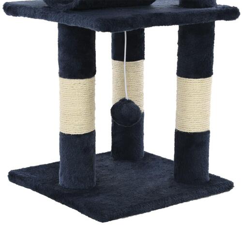 Kradsetræ til katte med sisal-kradsestolper 65 cm mørkeblå