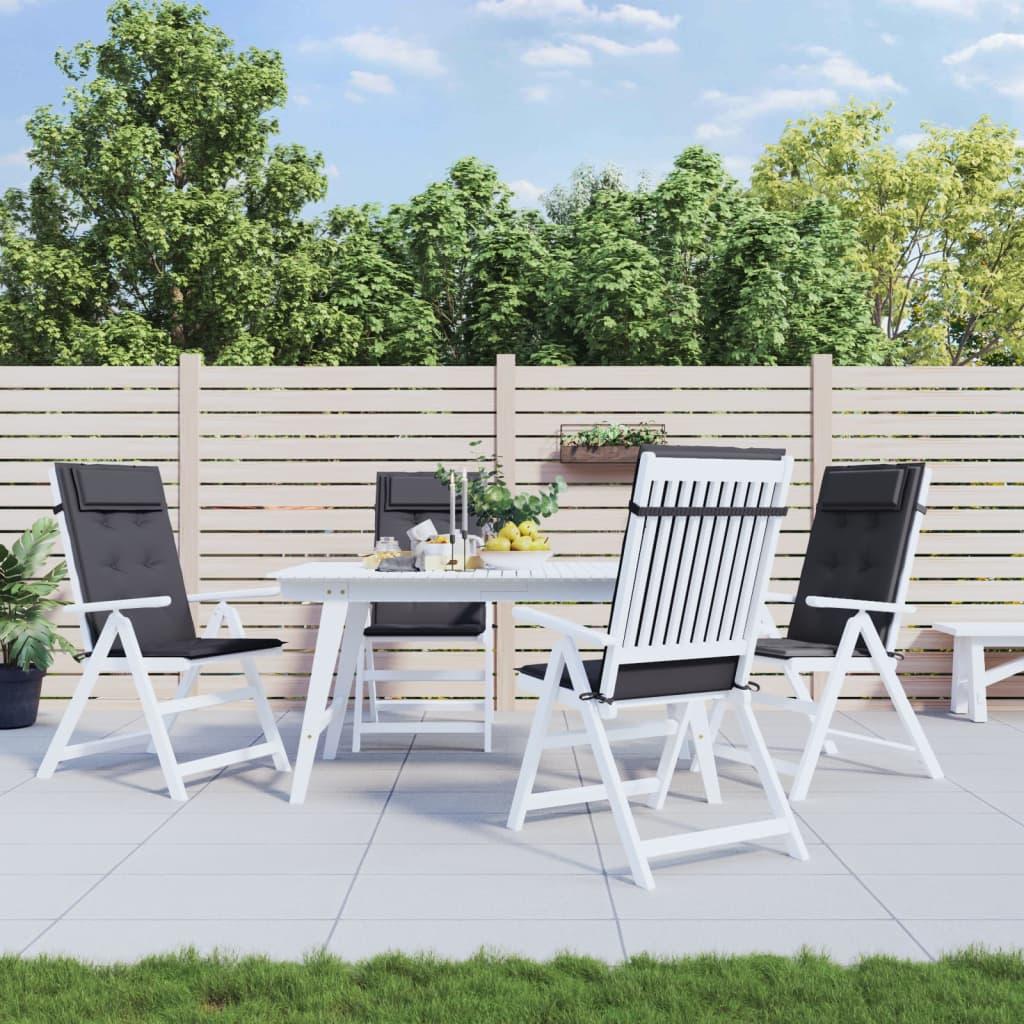 Stolehynder M. Høj Ryg Oxfordstof Striber - 4 / Antracitgrå