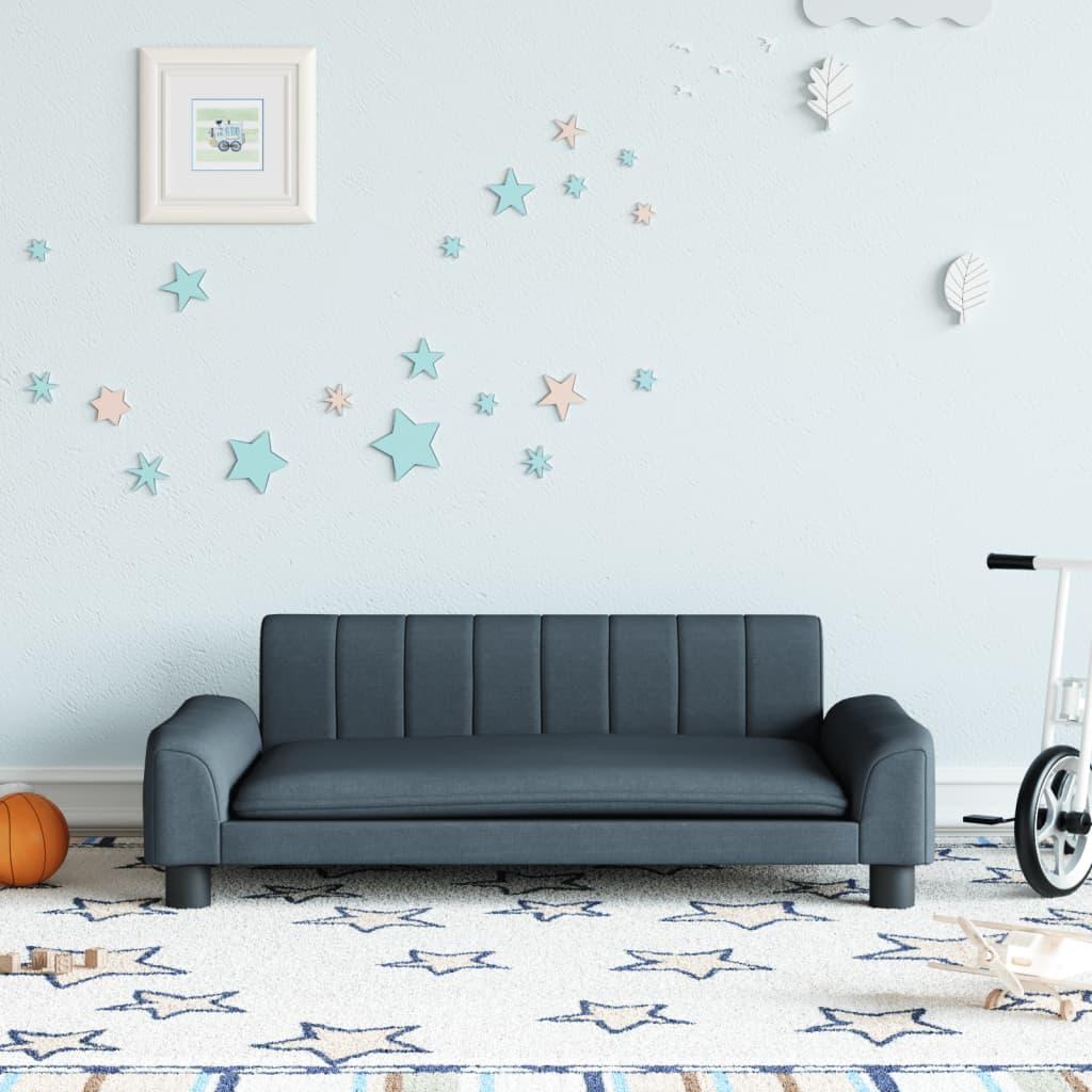 Sofa til børn 90x53x30 cm stof mørkegrå