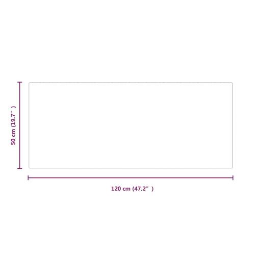 Glasplade til pejs 120x50 cm rektangulær