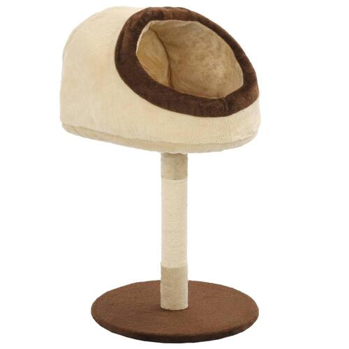 Kradsetræ til katte med sisal-kradsestolpe 72 cm beige og brun