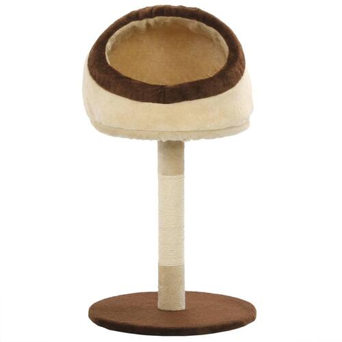 Kradsetræ til katte med sisal-kradsestolpe 72 cm beige og brun