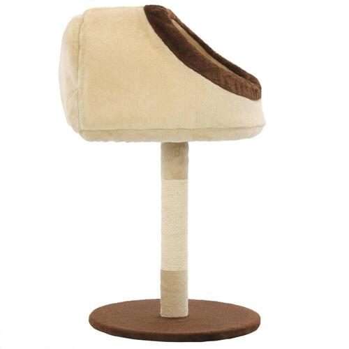 Kradsetræ til katte med sisal-kradsestolpe 72 cm beige og brun