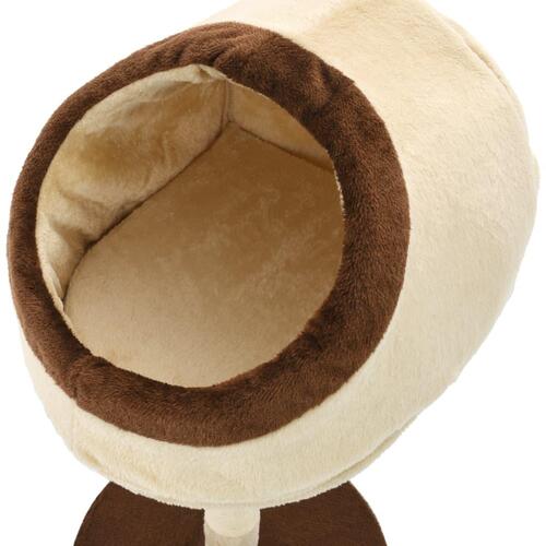 Kradsetræ til katte med sisal-kradsestolpe 72 cm beige og brun