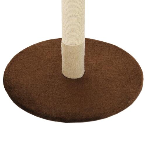 Kradsetræ til katte med sisal-kradsestolpe 72 cm beige og brun