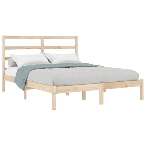 Sengeramme uden madras 120x200 cm massivt fyrretræ