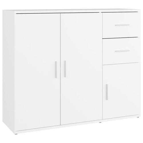 Skænk 91x29,5x75 cm konstrueret træ hvid