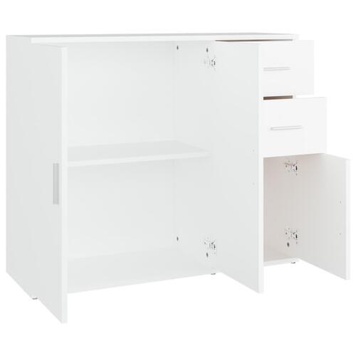 Skænk 91x29,5x75 cm konstrueret træ hvid