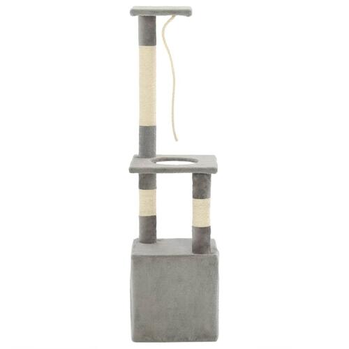 Kradsetræ til katte med sisal-kradsestolper 109 cm grå