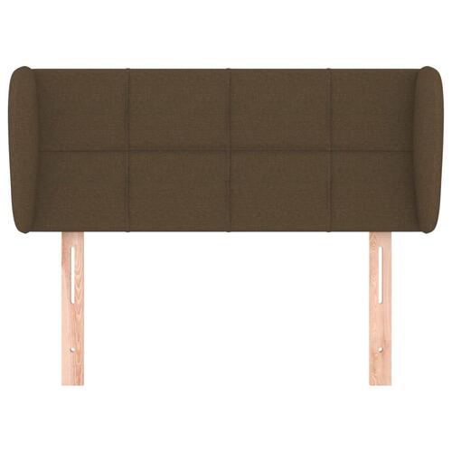 Sengegavl med kanter 93x23x78/88 cm stof mørkebrun