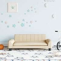 Sofa til børn 90x53x30 cm stof cremefarvet