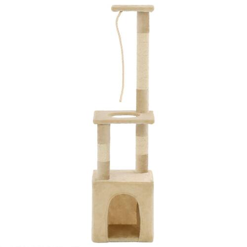 Kradsetræ til katte med sisal-kradsestolper 109 cm beige