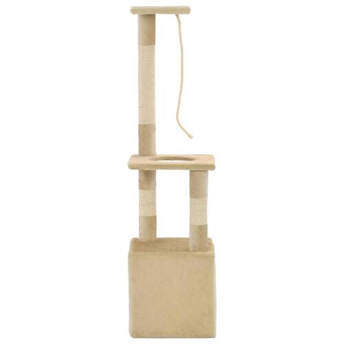Kradsetræ til katte med sisal-kradsestolper 109 cm beige