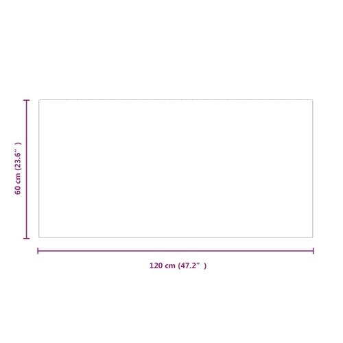 Glasplade til pejs 120x60 cm rektangulær