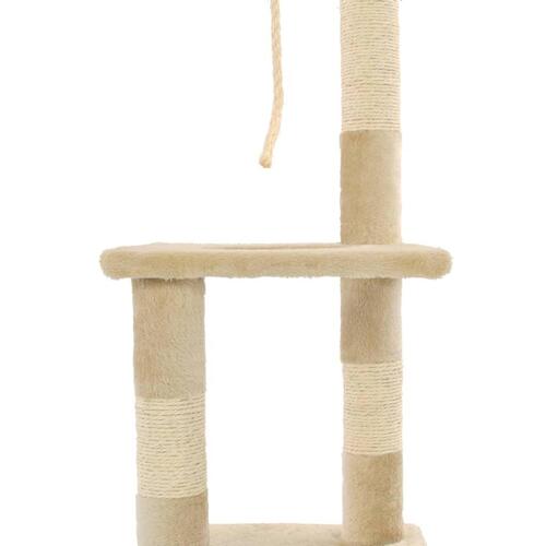 Kradsetræ til katte med sisal-kradsestolper 109 cm beige