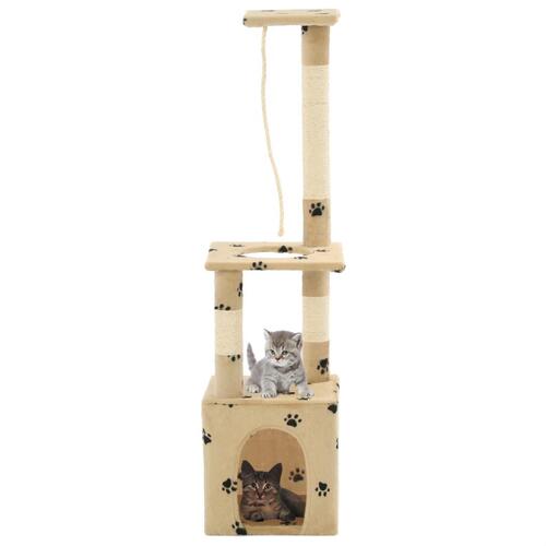 Kradsetræ til katte med sisal-kradsestolper 109 cm beige poteprint