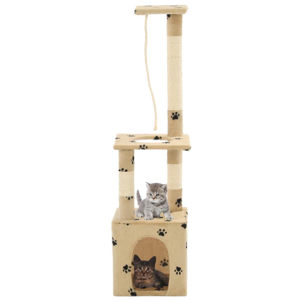 Kradsetræ til katte med sisal-kradsestolper 109 cm beige poteprint
