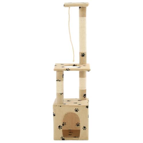 Kradsetræ til katte med sisal-kradsestolper 109 cm beige poteprint