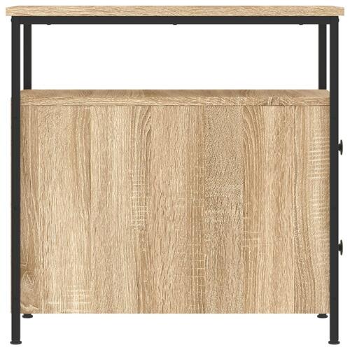 Sengebord 30x60x60 cm konstrueret træ sonoma-eg