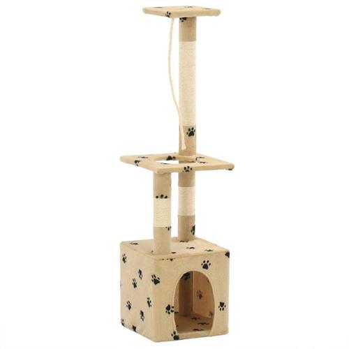 Kradsetræ til katte med sisal-kradsestolper 109 cm beige poteprint