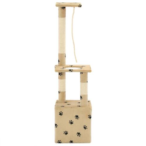 Kradsetræ til katte med sisal-kradsestolper 109 cm beige poteprint
