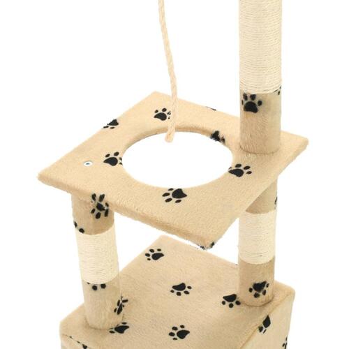 Kradsetræ til katte med sisal-kradsestolper 109 cm beige poteprint