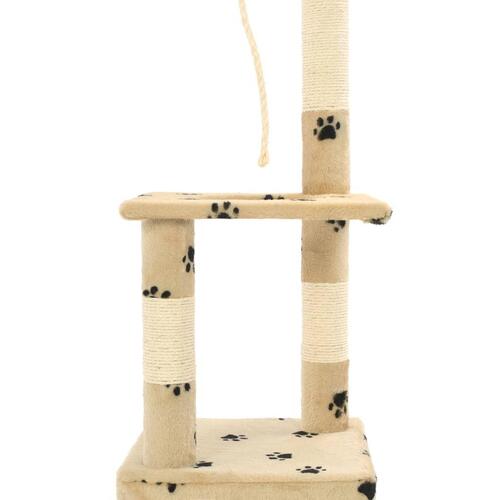 Kradsetræ til katte med sisal-kradsestolper 109 cm beige poteprint