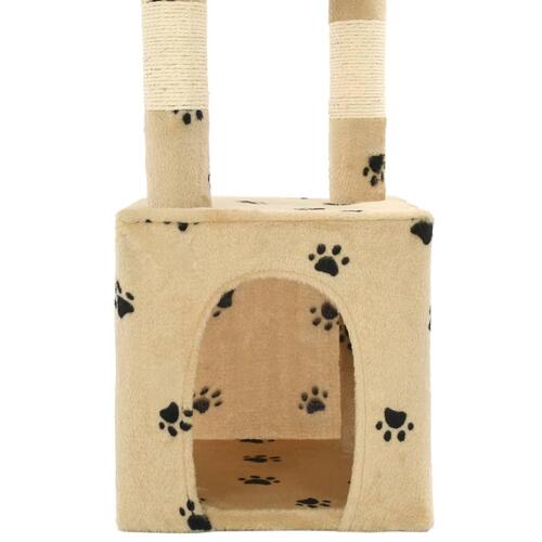 Kradsetræ til katte med sisal-kradsestolper 109 cm beige poteprint