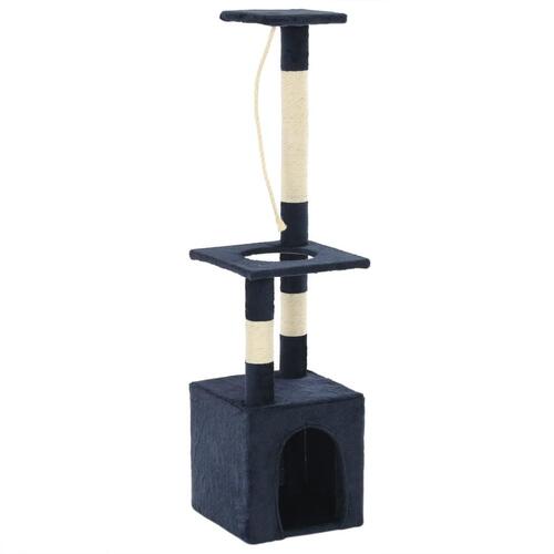 Kradsetræ til katte med sisal-kradsestolper 109 cm mørkeblå