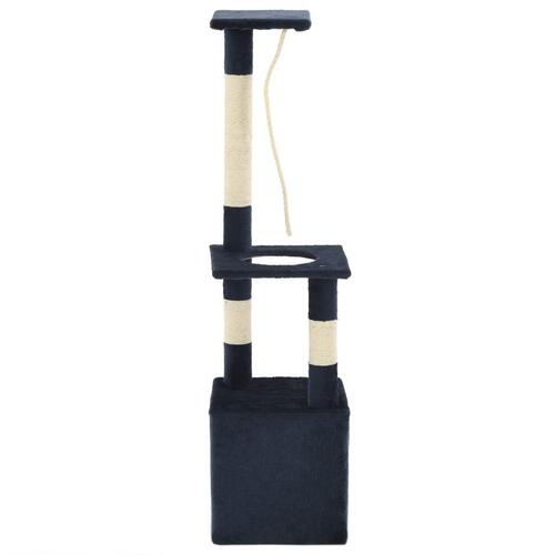 Kradsetræ til katte med sisal-kradsestolper 109 cm mørkeblå