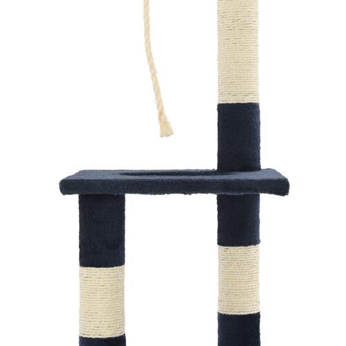 Kradsetræ til katte med sisal-kradsestolper 109 cm mørkeblå