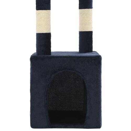 Kradsetræ til katte med sisal-kradsestolper 109 cm mørkeblå
