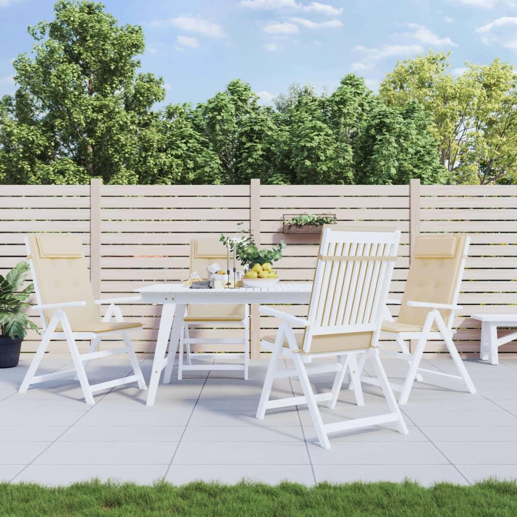 Stolehynder M. Høj Ryg Oxfordstof Striber - 4 / Beige