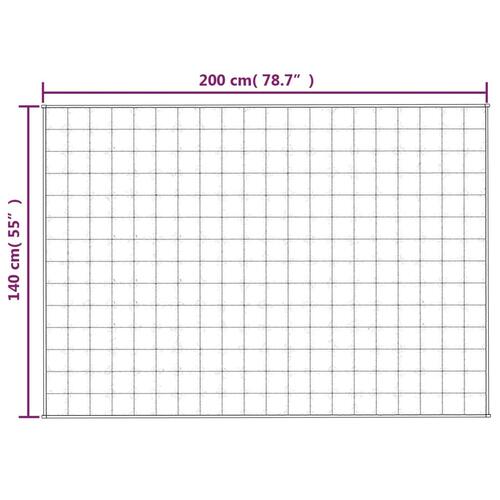 Tyngdetæppe 140x200 cm 6 kg stof lys cremefarve