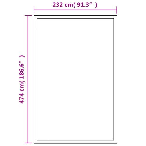 Drivhus 481x250x195 cm 23,44 m³ aluminium