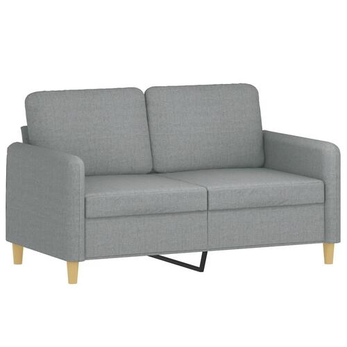 3 personers sofa med puder stof lysegrå