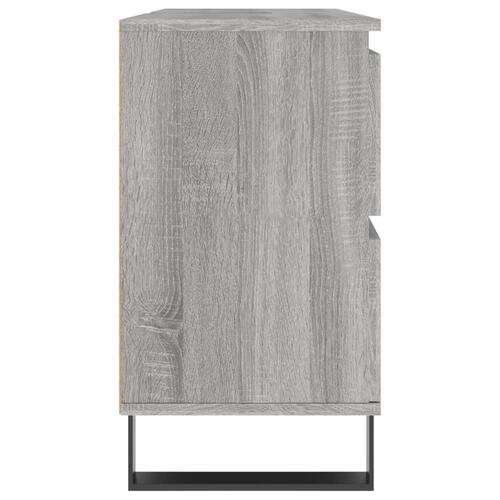 Badeværelsesskab 80x33x60 cm konstrueret træ grå sonoma-eg