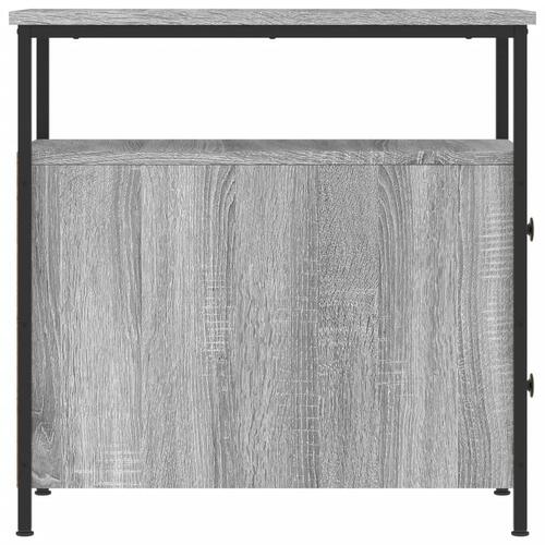 Sengebord 30x60x60 cm konstrueret træ grå sonoma-eg