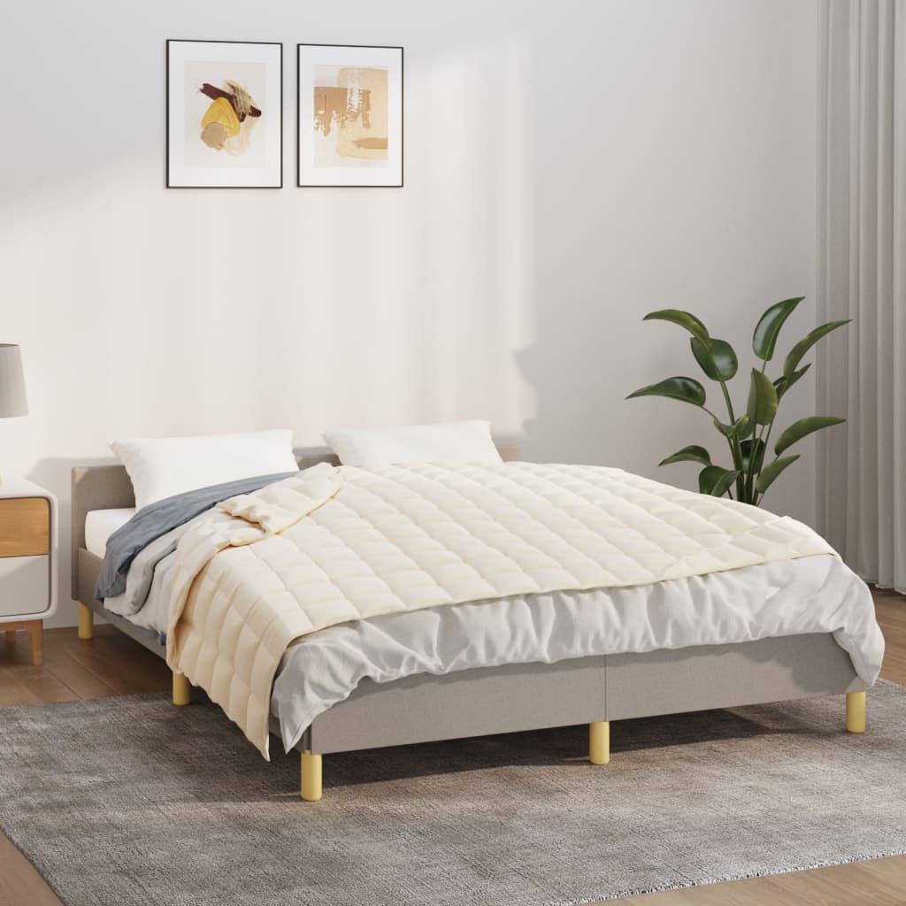Tyngdetæppe 122x183 cm 5 kg stof lys cremefarve