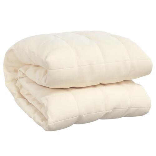 Tyngdetæppe 122x183 cm 5 kg stof lys cremefarve