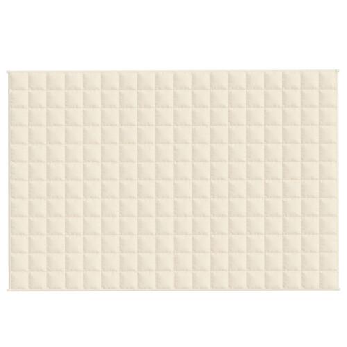 Tyngdetæppe 122x183 cm 5 kg stof lys cremefarve